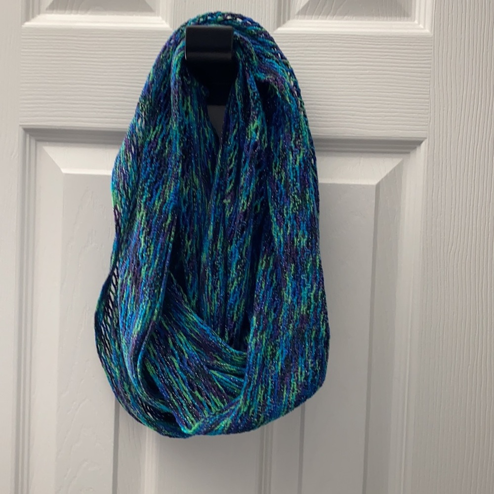 Women’s infinity scarf mermaid colors blue greens